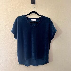 Loft Teal Velvet Blouse